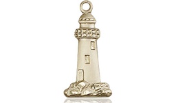 [5922GF] 14kt Gold Filled Lighthouse Medal