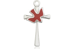 [5229RSS] Sterling Silver Cross / Holy Spirit Medal
