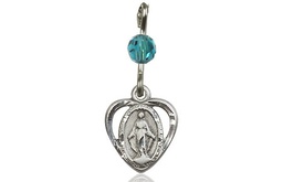[5401ZCSS] Sterling Silver Miraculous Medal with a Zircon bead