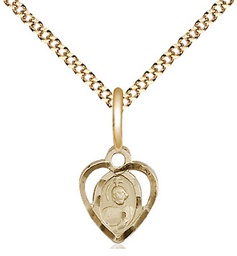 [5404GF/18G] 14kt Gold Filled Saint Jude Pendant on a 18 inch Gold Plate Light Curb chain