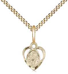 [5408GF/18G] 14kt Gold Filled Saint Anthony of Padua Pendant on a 18 inch Gold Plate Light Curb chain