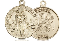 [0193KT5] 14kt Gold Saint Joan of Arc National Guard Medal