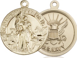 [0193KT6] 14kt Gold Saint Joan of Arc Navy Medal