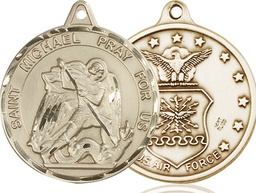[0201KT1] 14kt Gold Saint Michael Air Force Medal