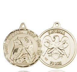 [0201KT5] 14kt Gold Saint Michael National Guard Medal