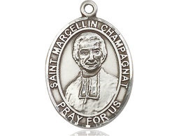 [7131SS] Sterling Silver Saint Marcellin Champagnat Medal