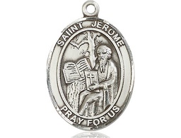 [7135SS] Sterling Silver Saint Jerome Medal