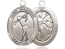 [7162SS] Sterling Silver Saint Sebastian Golf Medal