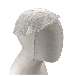 [HI-3958-02] White Lace Prayer Cap