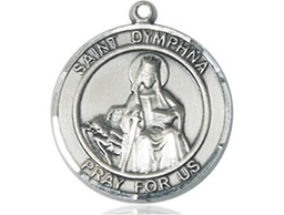 [7032RDSS] Sterling Silver Saint Dymphna Medal
