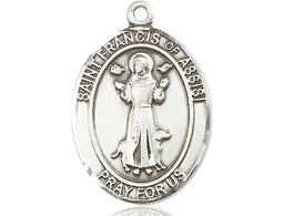 [7036SS] Sterling Silver Saint Francis of Assisi Medal