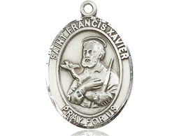 [7037SS] Sterling Silver Saint Francis Xavier Medal