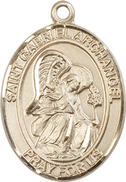 [7039GF] 14kt Gold Filled Saint Gabriel the Archangel Medal