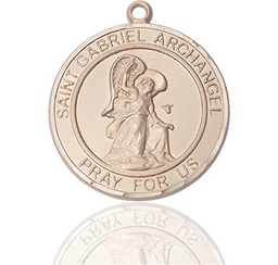 [7039RDGF] 14kt Gold Filled Saint Gabriel the Archangel Medal