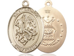 [7040GF1] 14kt Gold Filled Saint George Air Force Medal