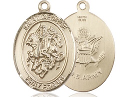 [7040GF2] 14kt Gold Filled Saint George Army Medal