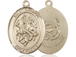 [7040GF3] 14kt Gold Filled Saint George Coast Guard Medal
