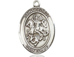 [7040SS] Sterling Silver Saint George Medal