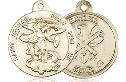 [0342KT5] 14kt Gold Saint Michael National Guard Medal