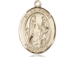 [7041GF] 14kt Gold Filled Saint Genevieve Medal