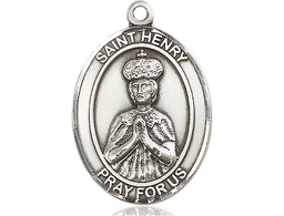 [7046SS] Sterling Silver Saint Henry II Medal