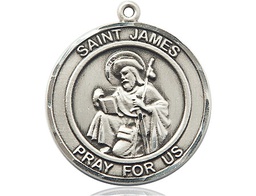 [7050RDSS] Sterling Silver Saint James the Greater Medal