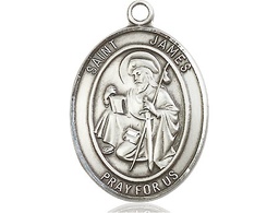 [7050SS] Sterling Silver Saint James the Greater Medal