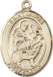 [7051GF] 14kt Gold Filled Saint Jason Medal