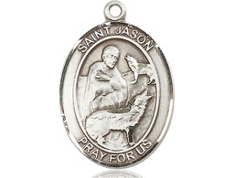 [7051SS] Sterling Silver Saint Jason Medal