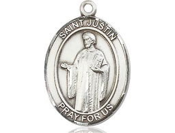 [7052SS] Sterling Silver Saint Justin Medal