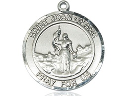 [7053RDSS] Sterling Silver Saint Joan of Arc Medal