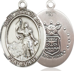 [7053SS1] Sterling Silver Saint Joan of Arc Air Force Medal