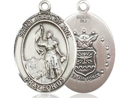 [7053SS1] Sterling Silver Saint Joan of Arc Air Force Medal