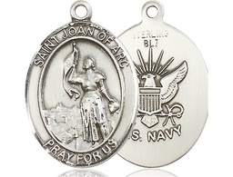 [7053SS6] Sterling Silver Saint Joan of Arc Navy Medal