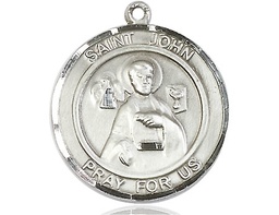 [7056RDSS] Sterling Silver Saint John the Apostle Medal
