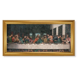 [HI-156-373] Davinci Last Supper 16X30 Gold Frame