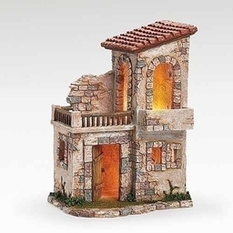 [RO-55625] 15"H Led Inn - For 5" Scale Nativity Figures - Christmas