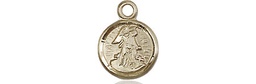 [2340KT] 14kt Gold Guardian Angel Medal