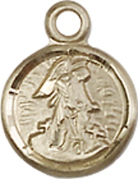 [2340KT] 14kt Gold Guardian Angel Medal