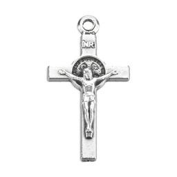 [HI-22239] 3/4" Silver Oxidized St. Benedict Crucifix